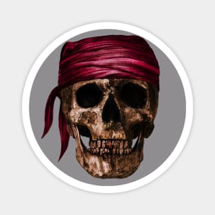 Red Pirate Skull Magnet